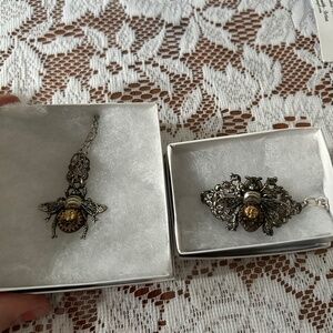 Arcane Angel Moon Bee Necklace & Bracelet